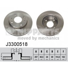J3300518 NIPPARTS Гальмівний диск