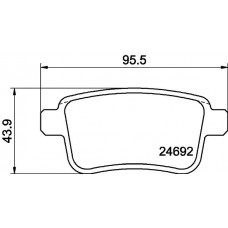 MDB2964 MINTEX Комплект гальмівних колодок дисковий гальм