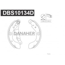DBS10134D DANAHER Комплект гальмівних колодок