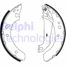 LS1783 DELPHI Комплект гальмівних колодок