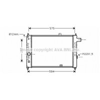 OL2055 AVA QUALITY COOLING Радіатор охолодження двигуна