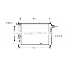 OL2055 AVA QUALITY COOLING Радіатор охолодження двигуна