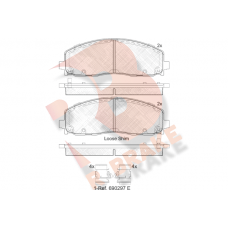 RB2054 R BRAKE Комплект гальмівних колодок дисковий гальм
