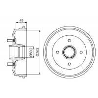 0 986 477 259 BOSCH Гальмівний барабан