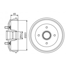 0 986 477 259 BOSCH Гальмівний барабан