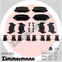 25734.170.2 ZIMMERMANN Комплект гальмівних колодок дисковий гальм