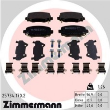 25734.170.2 ZIMMERMANN Комплект гальмівних колодок дисковий гальм