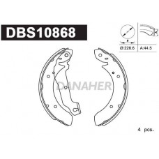 DBS10868 DANAHER Комплект гальмівних колодок