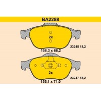BA2288 BARUM Комплект гальмівних колодок дисковий гальм