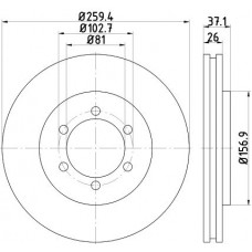 ND2020 NISSHINBO Гальмівний диск