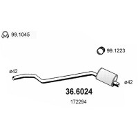 36.6024 ASSO Середній глушник вихлопних газів