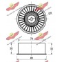 03.80439 AUTOKIT Паразитный / Ведущий ролик, Зубчастий ремінь