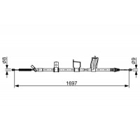 1 987 482 628 BOSCH Тросик, cтояночный тормоз