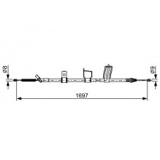 1 987 482 628 BOSCH Тросик, cтояночный тормоз