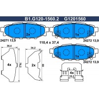 B1.G120-1560.2 GALFER Комплект гальмівних колодок дисковий гальм