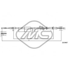 81034 Metalcaucho Тросик, cтояночный тормоз