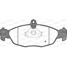 BPA0393.00 OPEN PARTS Комплект гальмівних колодок дисковий гальм