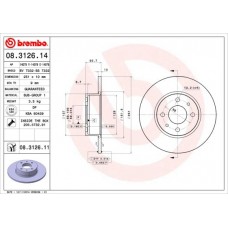 08.3126.11 BREMBO Гальмівний диск