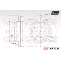 873035 MAXTECH Гальмівний диск