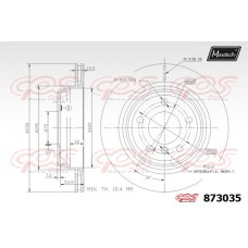 873035 MAXTECH Гальмівний диск