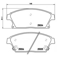 P 59 077X BREMBO Комплект гальмівних колодок дисковий гальм