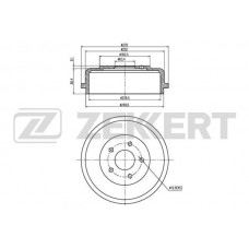 BS-5233 ZEKKERT Гальмівний барабан