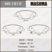 MS-1912 MASUMA Комплект гальмівних колодок