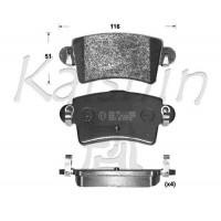 FK10090 KAISHIN Комплект гальмівних колодок дисковий гальм