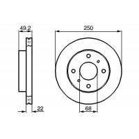0 986 478 361 BOSCH Гальмівний диск