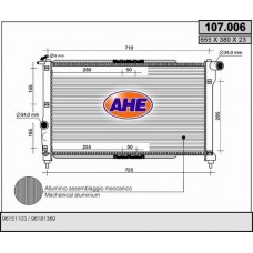 107.006 AHE Радіатор охолодження двигуна