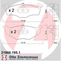 21866.195.1 ZIMMERMANN КомплеК т гальмівних колодок, дискове гальмо