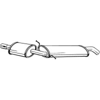 279-167 BOSAL Середній глушник вихлопних газів
