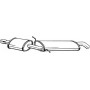 279-167 BOSAL Середній глушник вихлопних газів