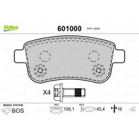 601000 VALEO Комплект гальмівних колодок дисковий гальм