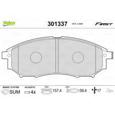 301337 VALEO Комплект гальмівних колодок дисковий гальм