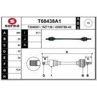 T68438A1 EAI Привідний вал