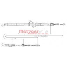 10.7583 METZGER Тросик, cтояночный тормоз
