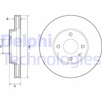 BG4671C DELPHI Гальмівний диск