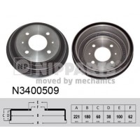 N3400509 NIPPARTS Гальмівний барабан