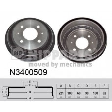 N3400509 NIPPARTS Гальмівний барабан