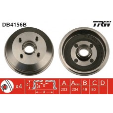 DB4156B TRW Гальмівний барабан