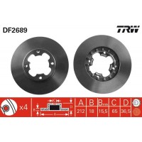 DF2689 TRW Гальмівний диск