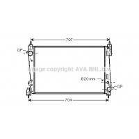 FTA2312 AVA QUALITY COOLING Радіатор охолодження двигуна