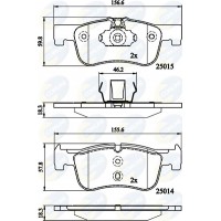 CBP02148 COMLINE Комплект гальмівних колодок дисковий гальм