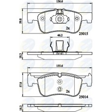 CBP02148 COMLINE Комплект гальмівних колодок дисковий гальм