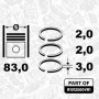 R1012500VR1 ET ENGINETEAM Комплект поршневих кілець