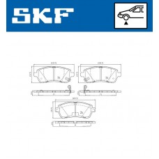 VKBP 80096 A SKF Комплект гальмівних колодок дисковий гальм