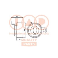 127-17080 IAP QUALITY PARTS Натяжний ролик ремінь ГРМ