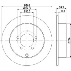 8DD 355 119-061 HELLA Гальмівний диск