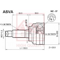 MZ-37 ASVA Шарнирный комплект, Привідний вал